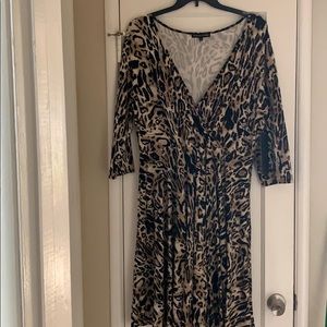 Leopard print dress 3/4 sleeves
